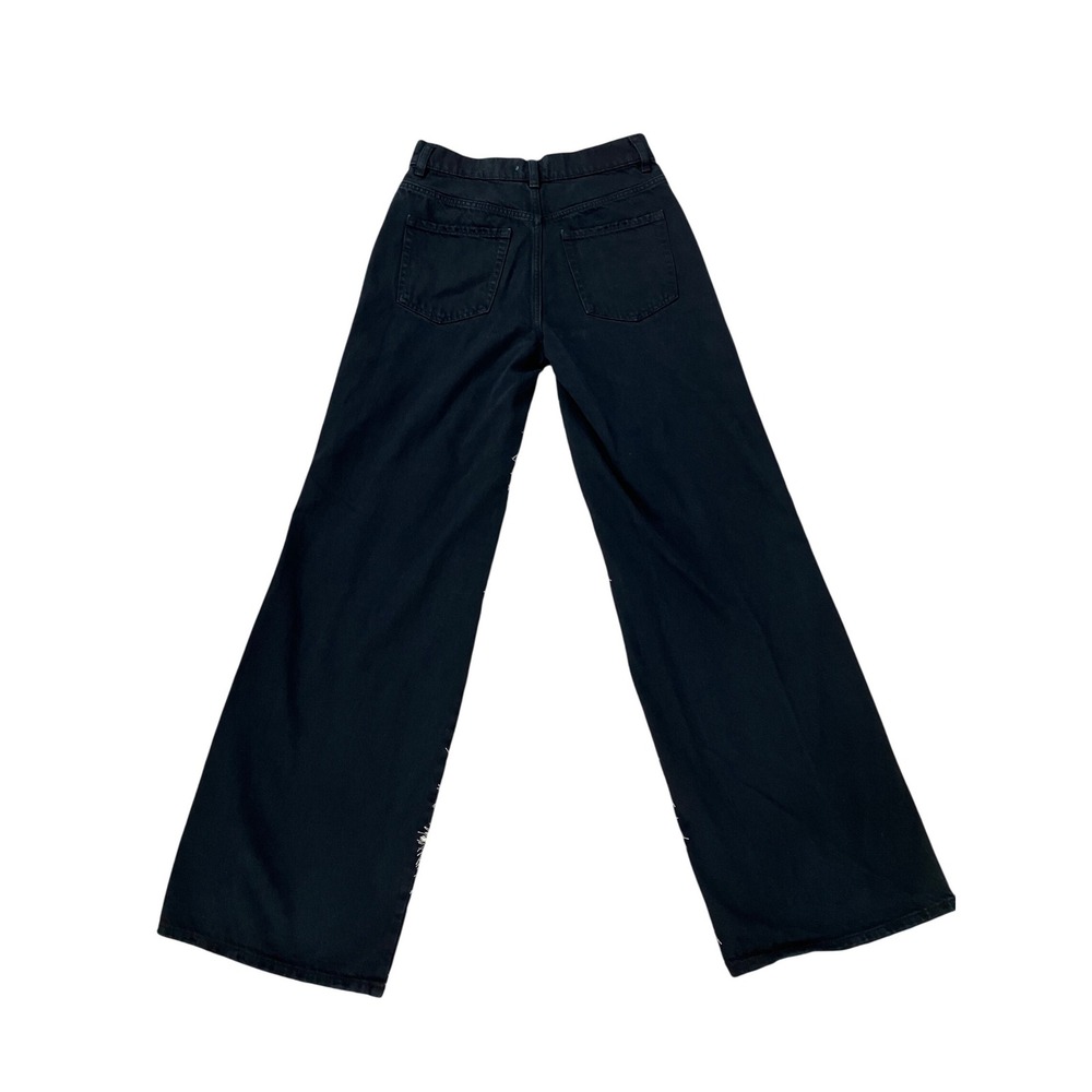 PacSun Black Baggy Distressed Jeans Womens Size‎ 26 Wide Leg Ripped Denim - Picture 6 of 8